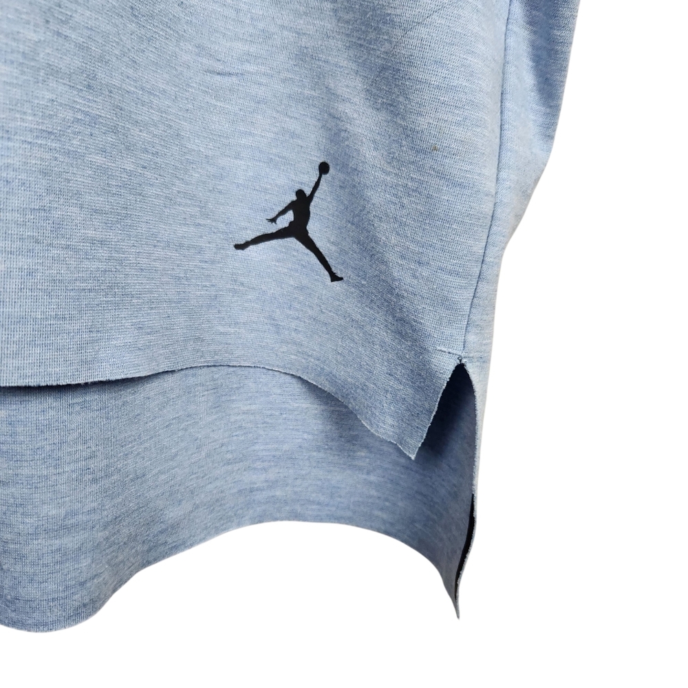 Jordan Brand Flight Short Sleeved Raw Edge Hem Baby Blue Shirt Mens Size 3XL - Picture 3 of 9